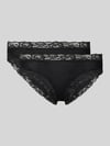 SKINY Slim Fit Slip mit Spitzenbesatz Modell 'Rio' Black