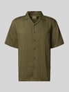 Redefined Rebel Modern Fit Freizeithemd mit Strukturmuster Modell 'Henrik' Oliv