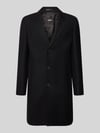 BOSS Slim Fit Mantel aus Woll-Mix Modell 'Hyde' Black