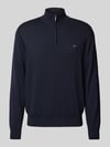 Fynch-Hatton Troyer mit Logo-Stitching Marine