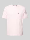 Tommy Hilfiger T-shirt o kroju regular fit z czystej bawełny Mocnoróżowy