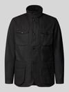 Barbour Regular Fit Funktionsjacke mit gewachstem Twill Modell 'OGSTON' Black