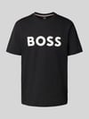BOSS T-shirt o kroju regular fit z czystej bawełny Czarny