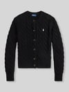 Polo Ralph Lauren Regular fit gebreid jack van wol met kasjmier-aandeel Zwart