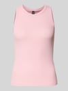PIECES Regular Fit Tank Top in Rippoptik Modell 'RUKA' Altrosa Melange