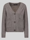 VERO MODA Oversized Strickjacke mit Woll-Anteil Modell 'BOOM' Sand Melange