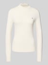 Tommy Hilfiger Regular Fit Pullover aus Baumwoll-Mix Weiss