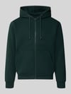 JACK & JONES Regular Fit Sweatjacke aus Baumwoll-Mix Modell 'BRADLEY' Dunkelgruen