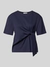 Christian Berg Woman T-Shirt mit Knoten-Detail und Rundhalsausschnitt Dunkelblau