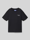 JACK & JONES T-shirt met labelprint Model 'ROAR' Zwart
