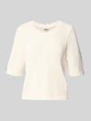 mbyM Strickshirt mit 1/2-Arm Modell 'Carla' Offwhite