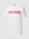 HUGO T-shirt z napisem z logo model ‘DULIVIO’ Biały