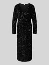 VILA Midikleid mit V-Ausschnitt Modell 'FAITH' Black