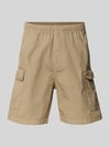 REVIEW Korte cargobroek met elastische band Taupe