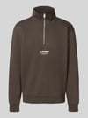 JACK & JONES Troyer mit Troyer-Kragen Modell 'SOHO' Dunkelbraun
