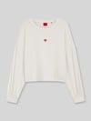 HUGO Relaxed Fit Sweatshirt aus ModaL-Mix Modell 'HUGO HEART' Offwhite