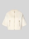 Rinascimento Jacke mit 1/2-Arm und Reißverschlusstaschen Weiss