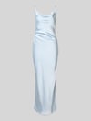 LeGer Slim Fit Midikleid aus Satin Modell 'Maxima' Hellblau