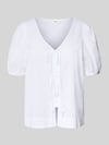 s.Oliver RED LABEL Regular fit katoenen blouse met V-hals Wit