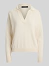 Lauren Ralph Lauren Relaxed Fit Pullover aus Baumwoll-Mix mit Polokragen Ecru