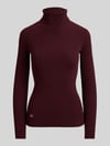 Lauren Ralph Lauren sweter z golfem o kroju slim fit z mieszanki bawełny i modalu Rdzawoczerwony