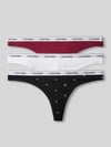 Calvin Klein Underwear String aus Baumwoll-Mix Modell 'THONG 3PK' Rot