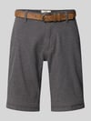 Redefined Rebel Bermudas mit Gürtel und Eingrifftaschen Modell 'NEBRASKA' Anthrazit Melange
