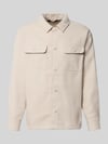 JACK & JONES Regular Fit Hemdjacke mit Brusttaschen Modell 'REGENT' Offwhite