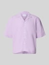 Lindbergh Cropped Freizeithemd aus Leinen-Baumwoll-Mix Lavender