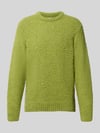 Edwin Strickpullover mit Rundhalsausschnitt Modell 'DUN' Neon Gruen