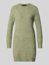 VERO MODA Tailliertes Strickkleid mit Rundhalsausschnitt Modell 'DOFFY' Gruen Melange