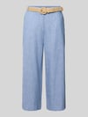 Christian Berg Woman Culotte aus Leinen-Mix mit Gürtel Hellblau Melange