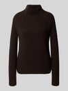 DRYKORN Gebreide pullover met opstaande kraag model 'ARWEN' Donkerbruin
