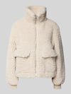 Marc O'Polo Boxy Fit Teddy-Jacke mit Pattentaschen Offwhite