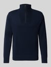 Tom Tailor Denim Regular Fit Troyer aus reiner Baumwolle Dunkelblau