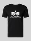 Alpha Industries T-Shirt mit Logo und Rundhalsausschnitt Black