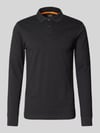 BOSS Orange Poloshirt met labeldetail Zwart