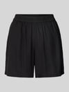 PIECES Regular Fit Shorts aus Viskose-Leinen-Mix Modell 'PIA' Black