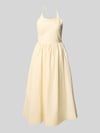 SUNCOO PARIS Midikleid mit Eingrifftaschen Modell 'COVER' GELB