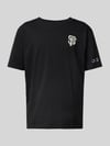 Champion T-shirt z detalem z logo Czarny