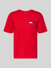 JACK & JONES T-Shirt mit Label-Print Modell 'CORP' Kirsche