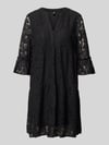 VERO MODA Loose Fit Spitzenkleid aus Baumwoll-Mix Modell 'HONEY' Black