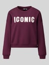 ONLY Loose Fit Sweatshirt aus Baumwoll-Mix Modell 'SWEAT' Bordeaux Melange