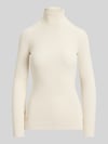 Lauren Ralph Lauren sweter z golfem o kroju slim fit z mieszanki bawełny i modalu Écru
