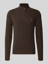 MCNEAL Regular Fit Strickpullover aus reiner Wolle Schlamm Melange