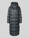Blauer USA Regular Fit Steppmantel mit Label-Detail Modell 'BELLEVUE' Dunkelgrau