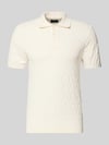 MCNEAL Regular Fit Poloshirt mit Strukturmuster Ecru