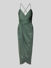 V by Vera Mont Cocktailkleid aus Satin in Wickel-Optik Gruen