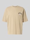 REVIEW T-Shirt mit Logo- und Motiv-Print Taupe