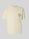 ANOTHER COTTON LAB T-shirt z nadrukiem i okrągłym dekoltem Beżowy